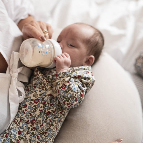 Elia Wrap Body 包屁衣 - Floral Bunnies Rouge