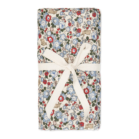 Jana Muslin Swaddle 有機棉紗巾 – Flora Bunnies Rouge