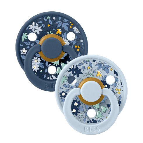 BIBS x Liberty Colour 天然橡膠奶嘴 - Chamomile Lawn & Baby Blue Mix