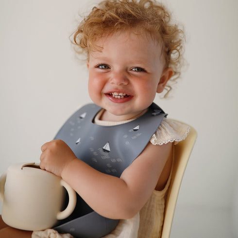Silicone Baby Bib 矽膠圍兜 - Boats