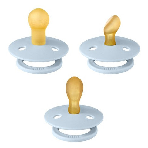 Bibs Try-it Colour 3 Pkg 天然橡膠奶嘴3款試用套裝 - Baby Blue