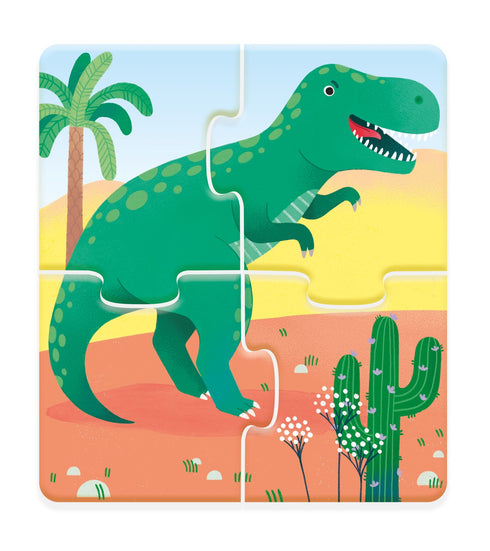 First Jigsaws and Book 拼圖: Dinosaurs
