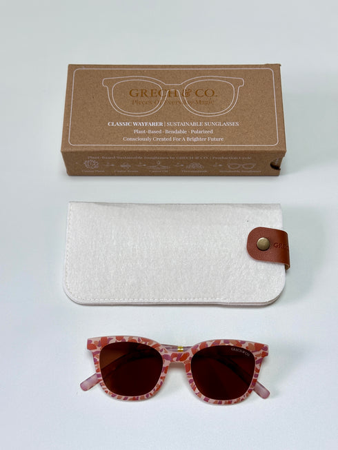 Classic Wayfarer Sustainable Polarized Sunglasses 小童太陽眼鏡 - Tortoise Bloom