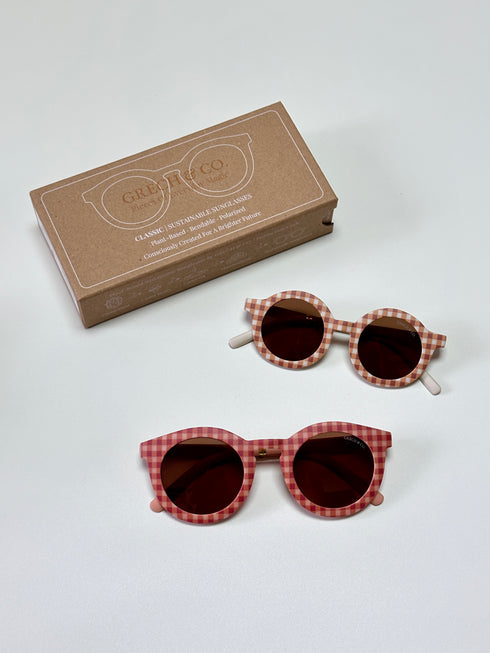 Classic Adults Sustainable Polarized Sunglasses 成人太陽眼鏡 - Sunset Gingham