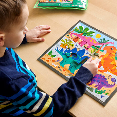 Mighty Dinosaurs Pouch Puzzle 袋裝拼圖 12 Piece