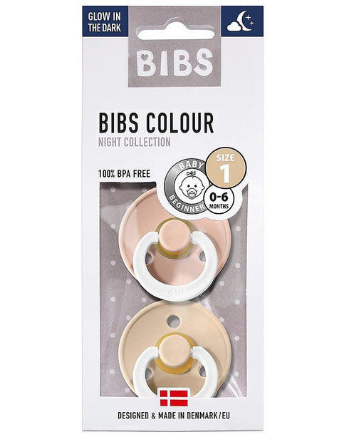 Bibs Colour 夜光橡膠奶嘴 - Blush Night & Vanilla