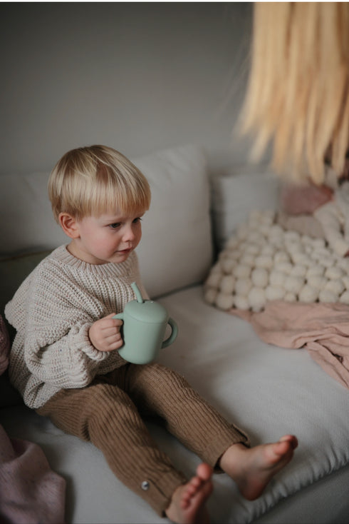 Silicone Training Cup with Straw