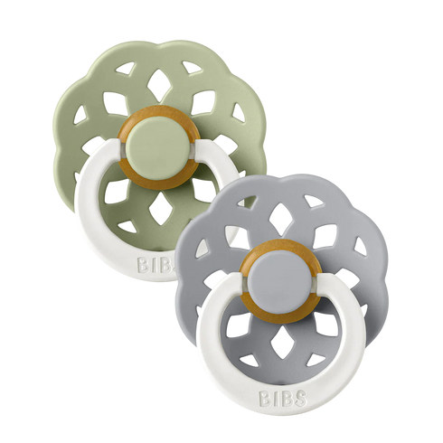 Bibs Boheme 夜光橡膠奶嘴 - Sage Glow & Cloud Glow