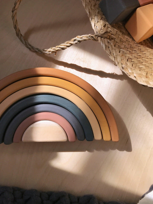 Wooden Rainbow 彩虹積木 - Mustard