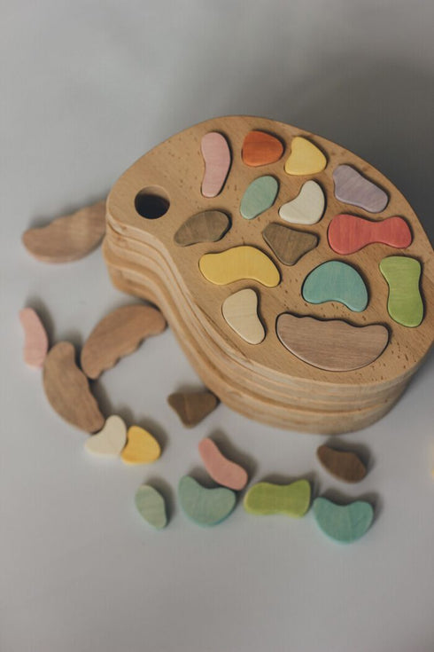 【升級版】Palette 顏色認知原木調色盤