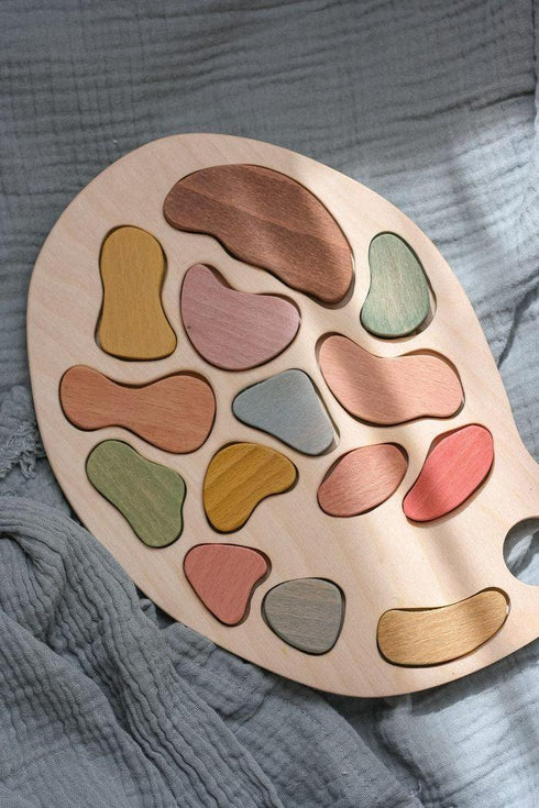 【升級版】Palette 顏色認知原木調色盤