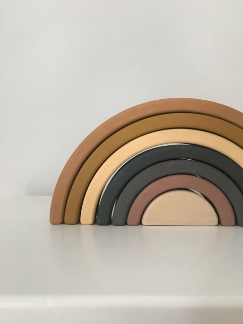 Wooden Rainbow 彩虹積木 - Mustard