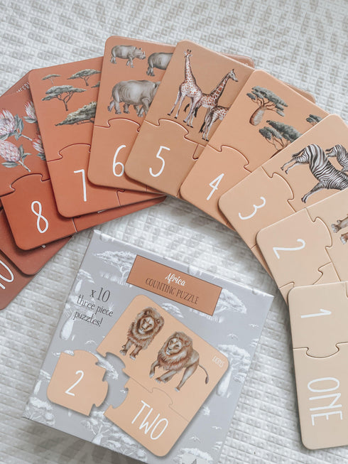 Counting Puzzle 數字配對卡片 - Africa