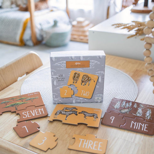 Counting Puzzle 數字配對卡片 - Africa