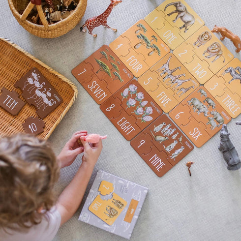 Counting Puzzle 數字配對卡片 - Africa
