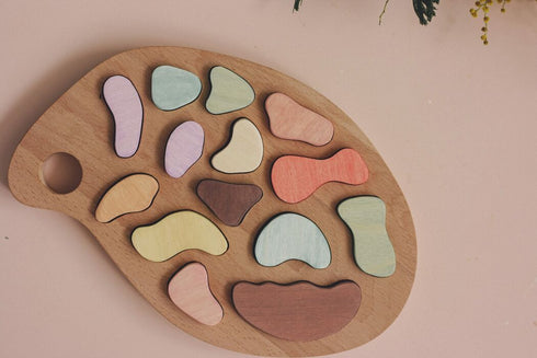 【升級版】Palette 顏色認知原木調色盤