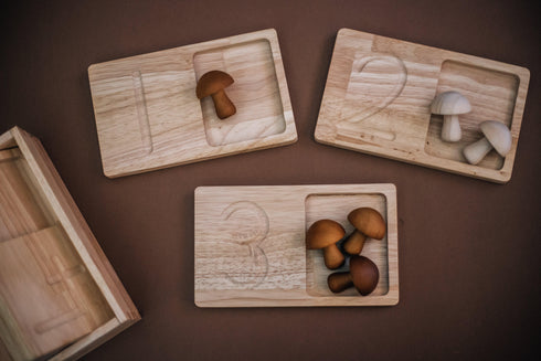 Mushroom 木製蘑菇 set of 10